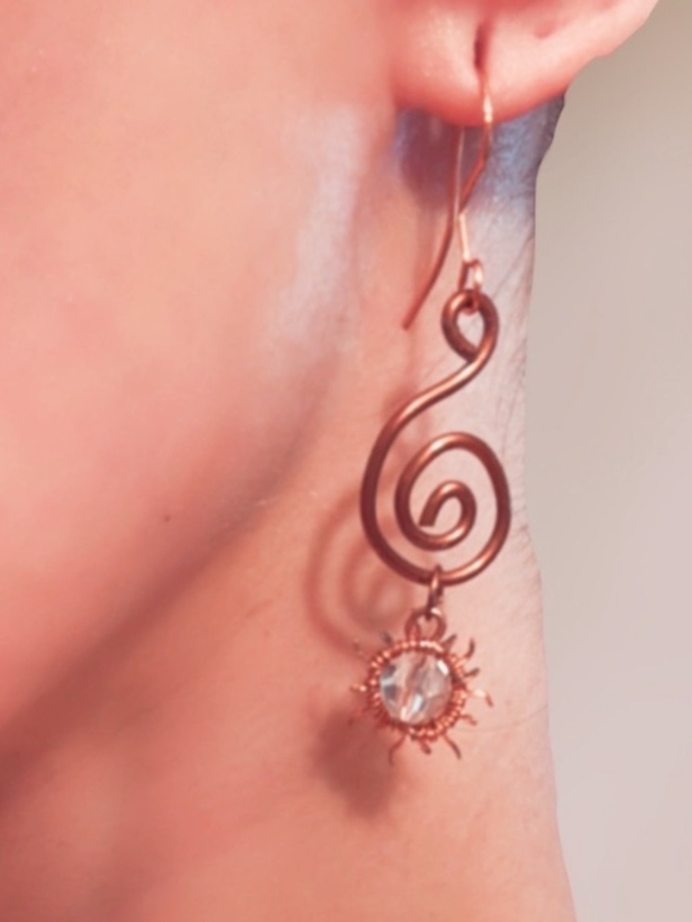 Elegant Spiral Gold Earrings